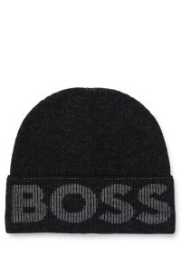 structured with wool - logo in hat Beanie BOSS