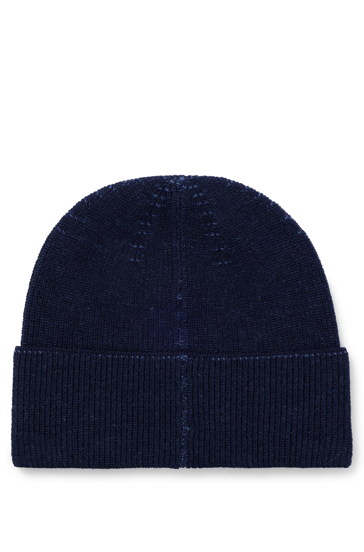 BOSS - Beanie hat in wool with structured logo