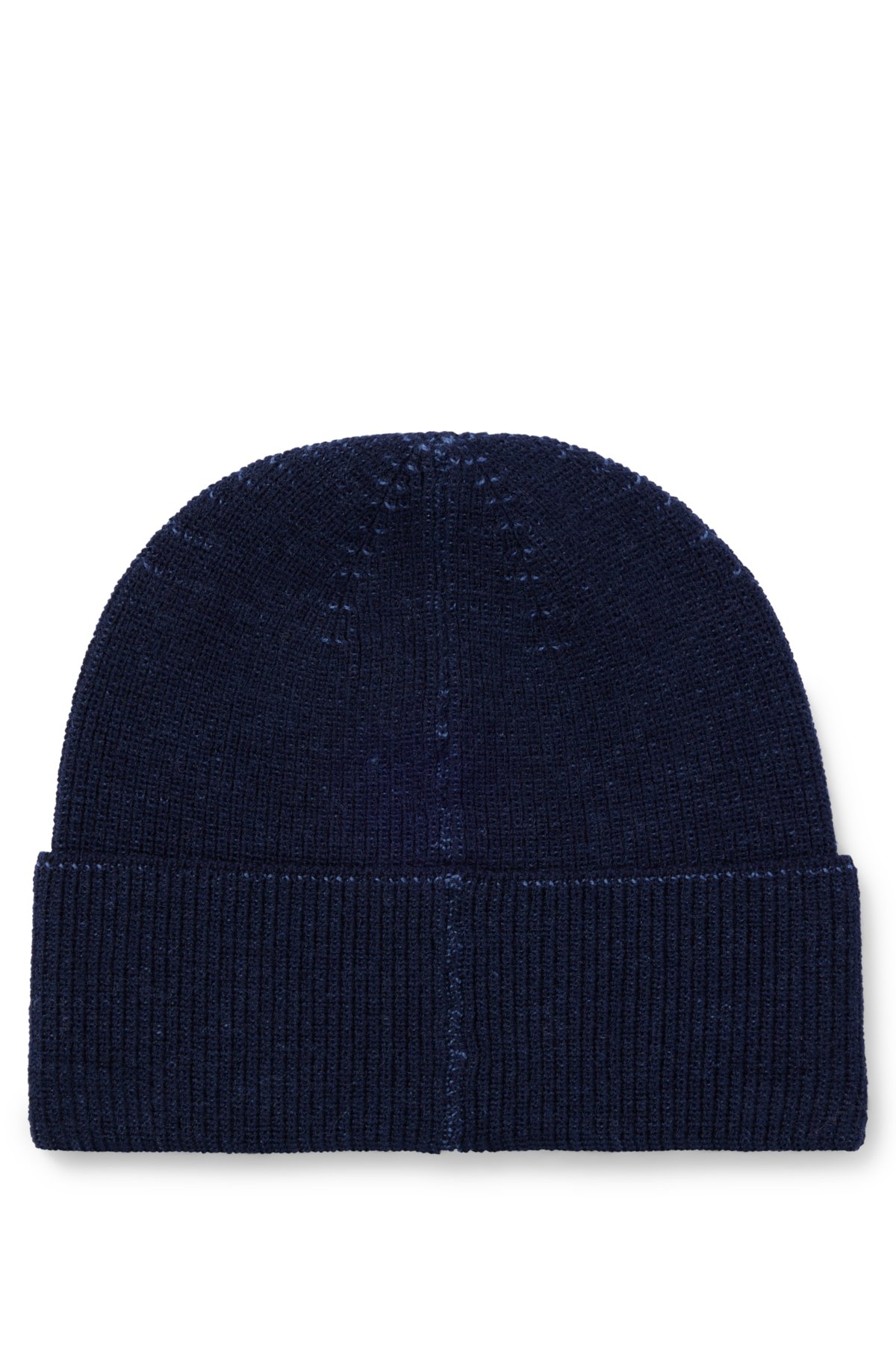 BOSS - Beanie hat logo wool in with structured