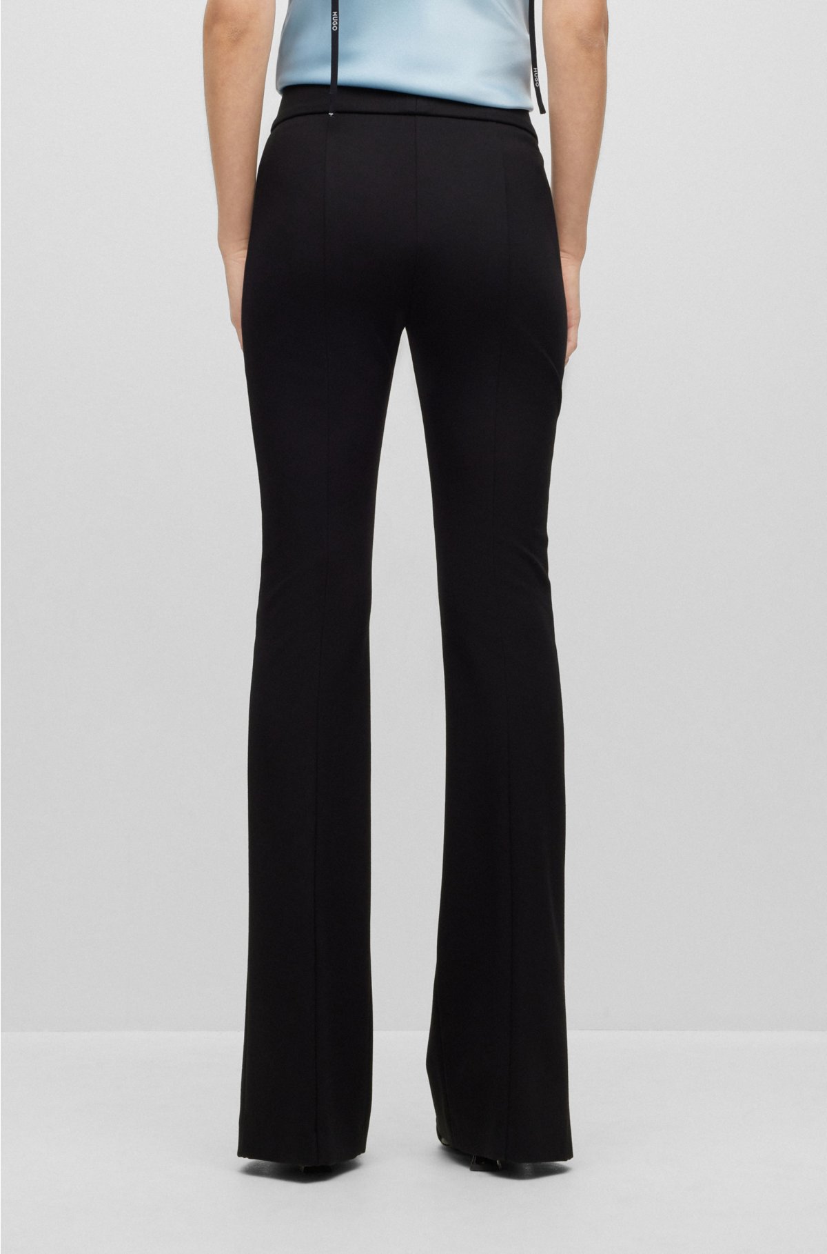 Buy Tailored Elastic Back Bootcut Trousers from Next
