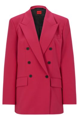 Relaxed-fit jacket with double-breasted closure