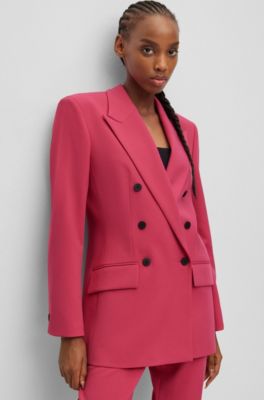 Relaxed-fit jacket with double-breasted closure