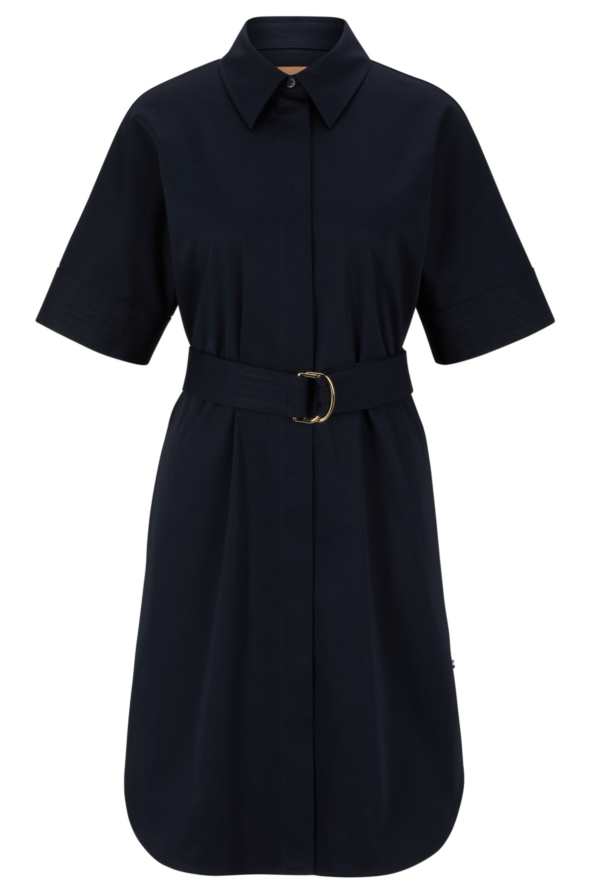 BELTED LEATHER DRESS - LIMITED EDITION - Blue