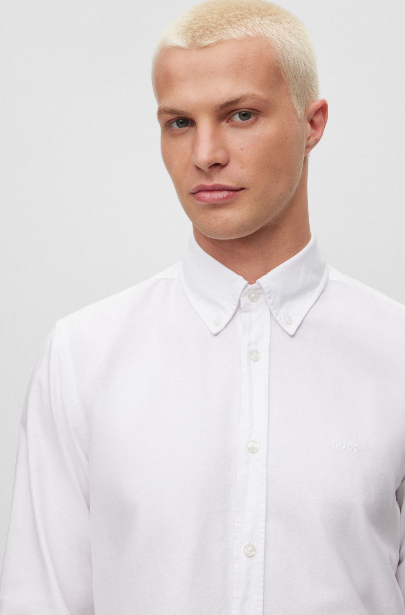 BOSS - Regular-fit shirt in Oxford cotton