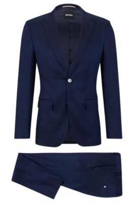 BOSS single-breasted suit - Blue