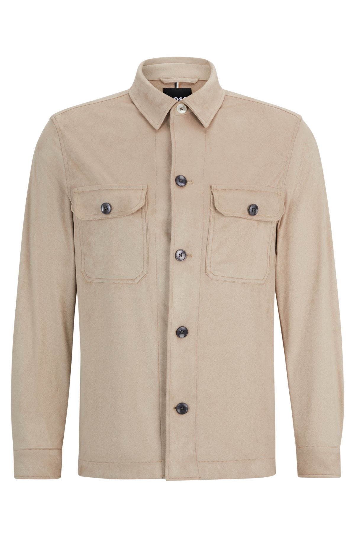 Relaxed-fit overshirt in stretch jersey