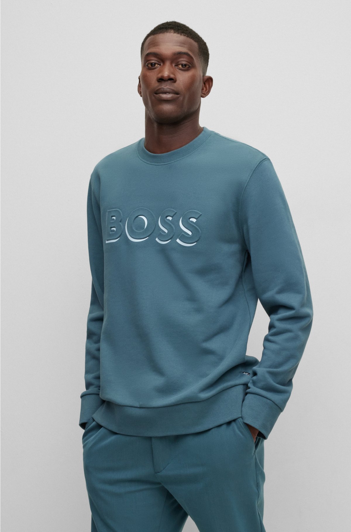BOSS - Cotton with embossed and printed logo