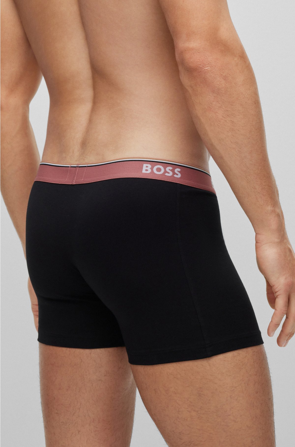 BOSS - Three-pack logo boxer waistbands briefs with of