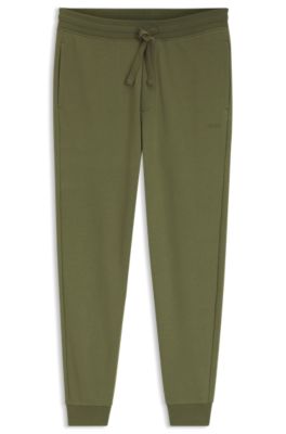 Cotton casual pants with elasticized cuffs, Light Green