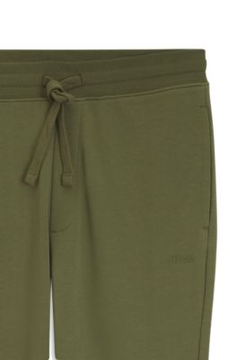 Cotton casual pants with elasticized cuffs, Light Green