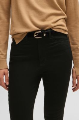 Jean Slim en denim stretch noir intense, Noir