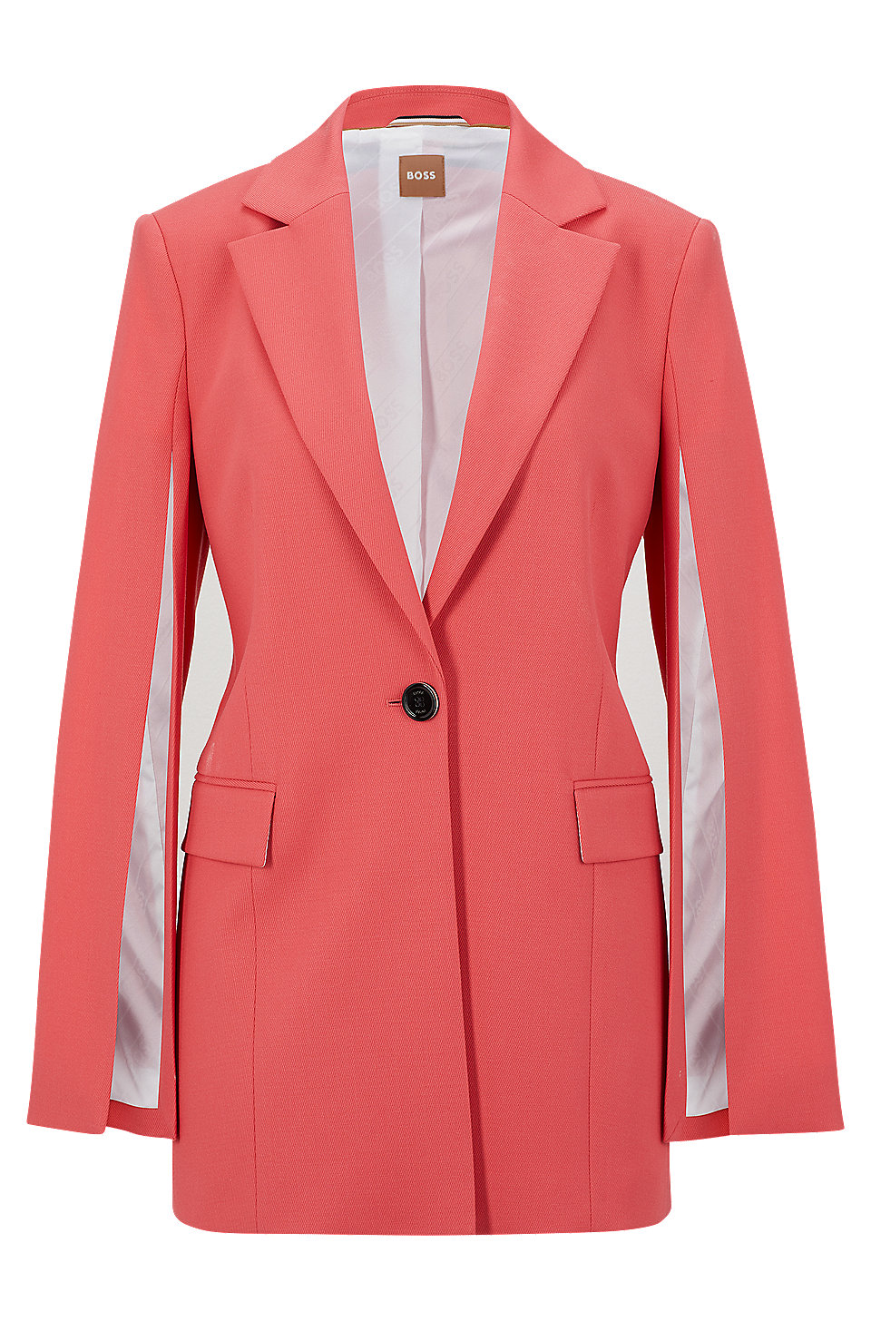BOSS - Regular-fit jacket with slit sleeves and signature lining