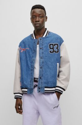 Supreme 18ss Denim Varsity Jacket