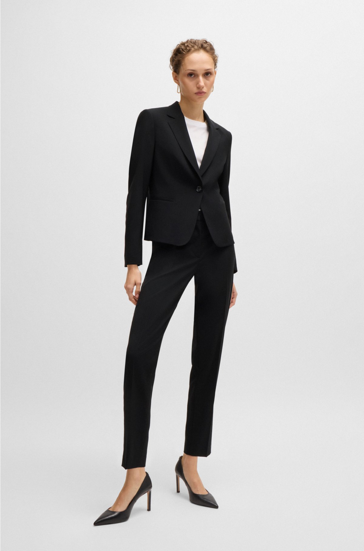 Louis Vuitton Black Wool Structured Tuxedo Blazer Jacket Size 8/40