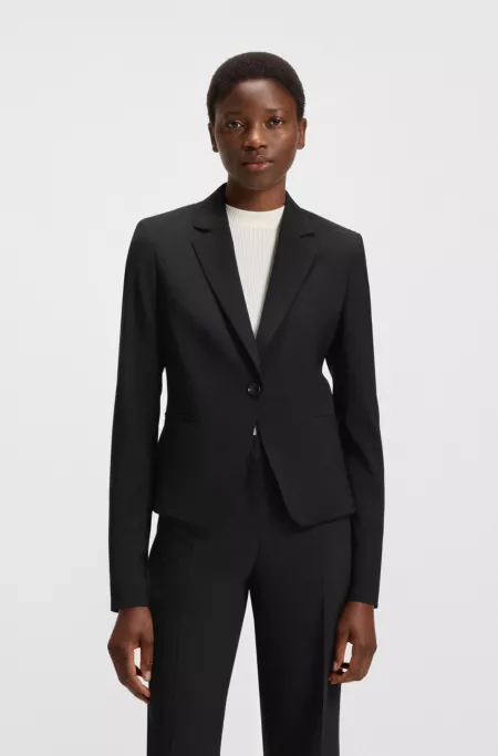 Regular-fit jacket in virgin wool