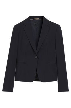 Regular-fit blazer in Italian-made virgin wool