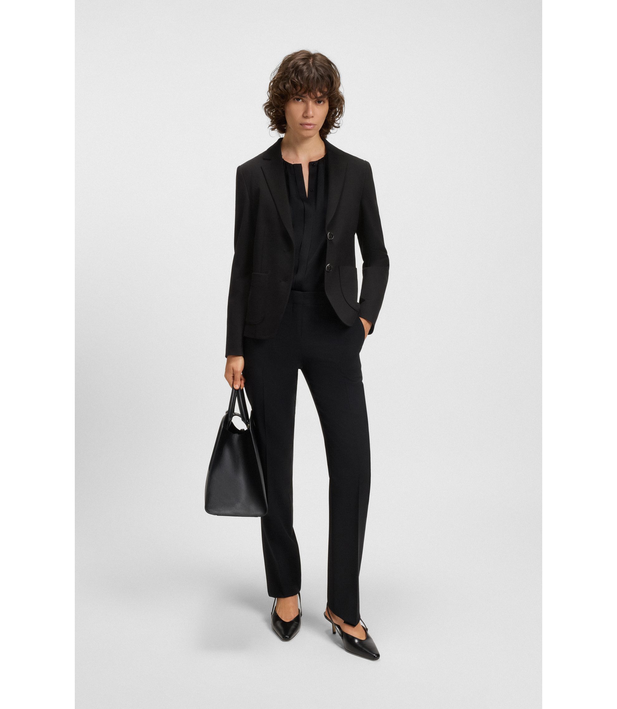 ヒューゴボス　STRETCH TAILORING SLIM FIT ジャケット BOSS - Slim-fit jacket in stretch fabric - Black