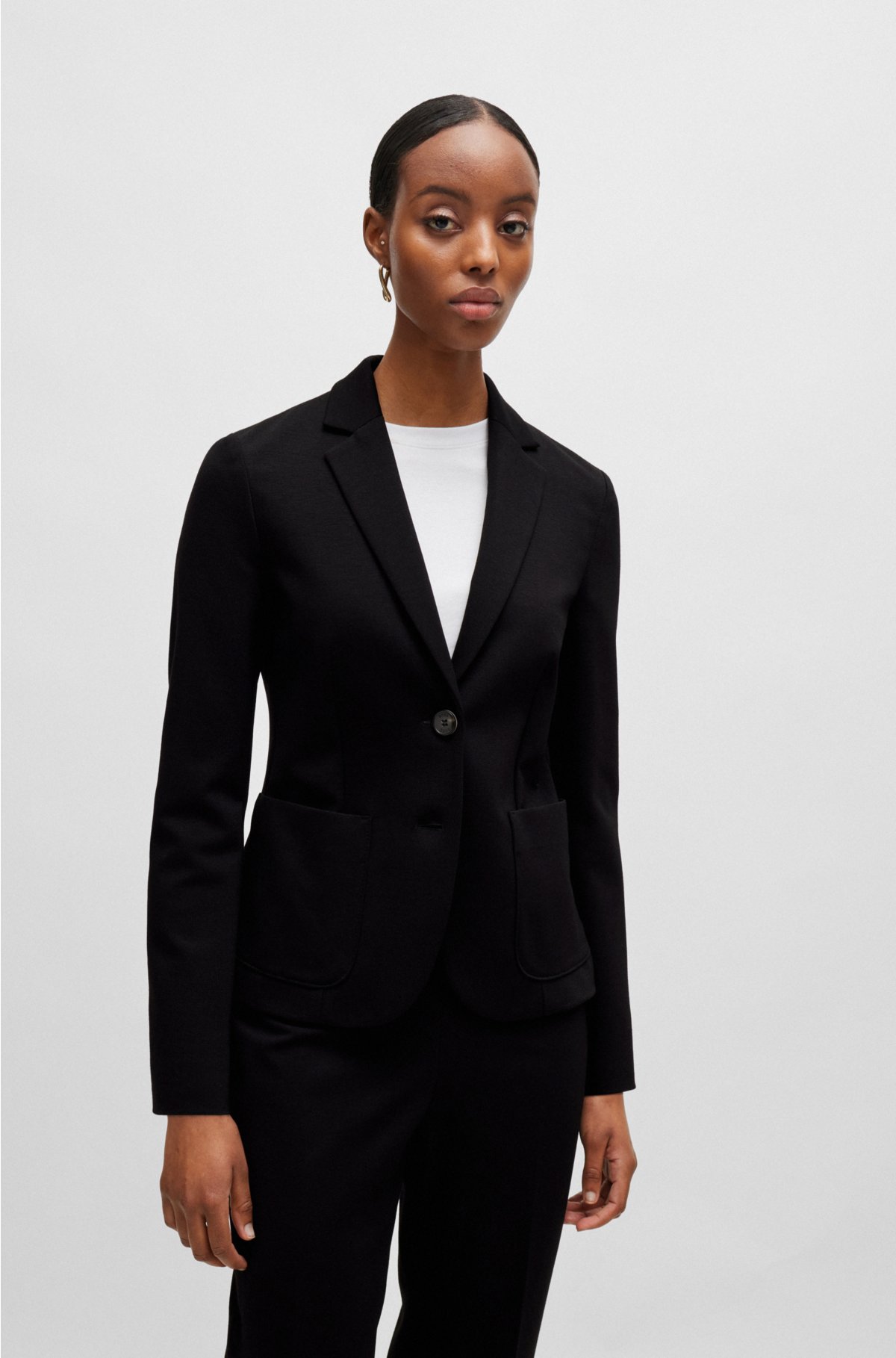 BOSS - Extra-slim-fit jacket in stretch fabric