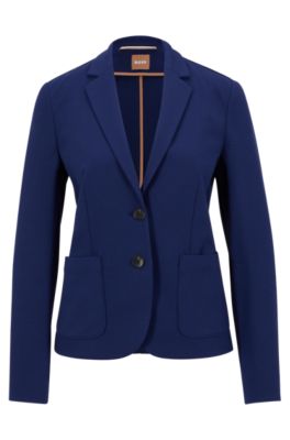 Hugo Boss Extra-slim-fit Jacket In Stretch Fabric In Dark Blue