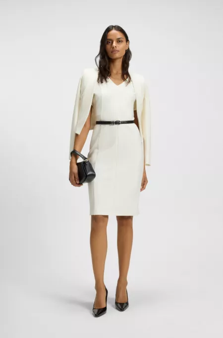 Stretch-fabric dress in a slim fit