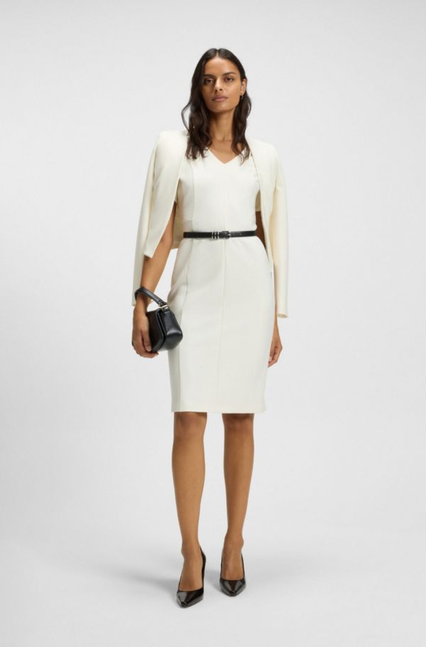 Stretch-fabric dress in a slim fit