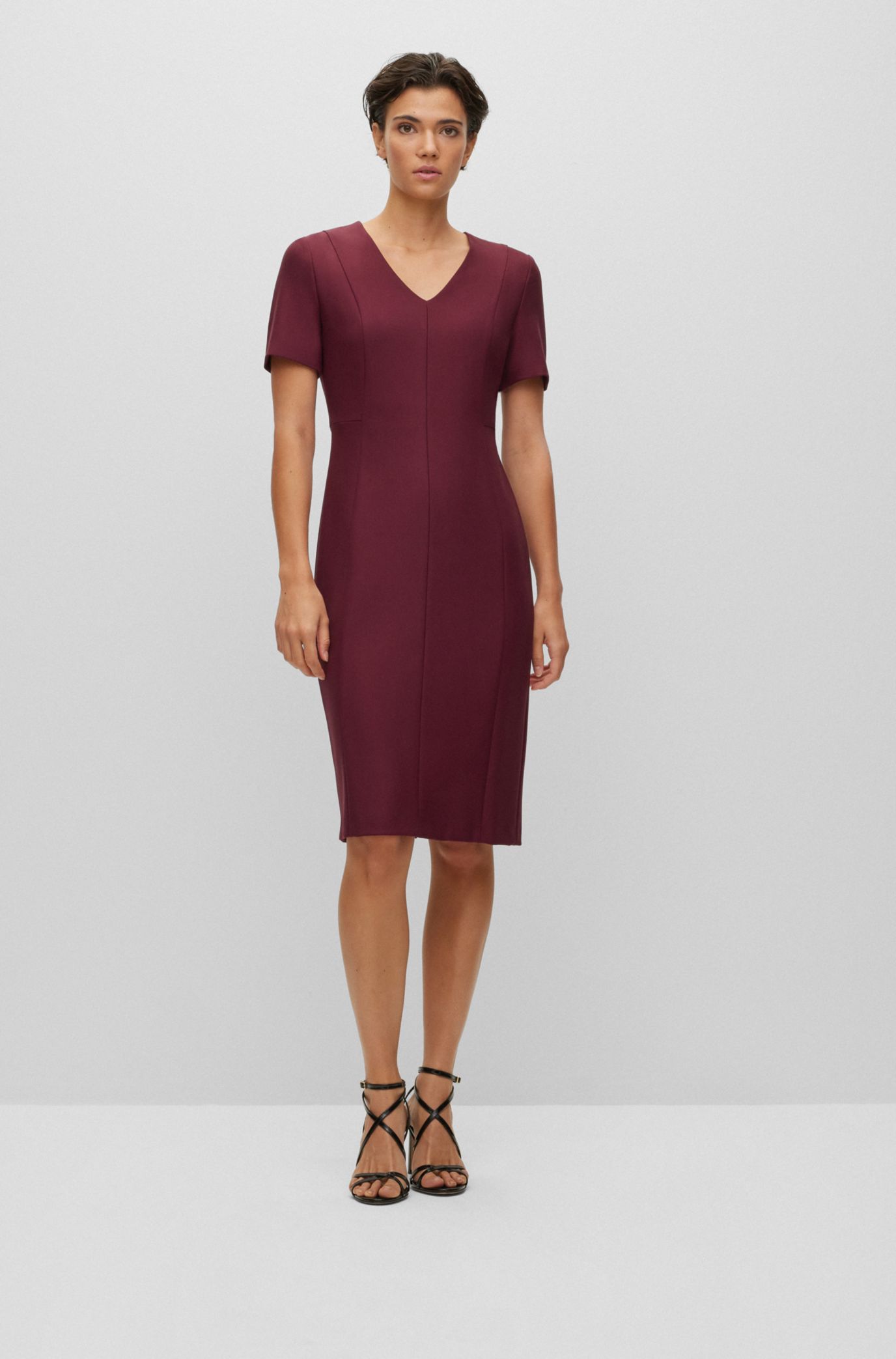 Burgundy hugo boss clearance dress