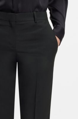 Regular-fit pants in Italian-made virgin wool, Black