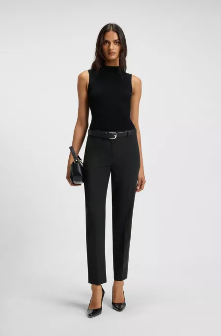 Regular-fit trousers in virgin wool