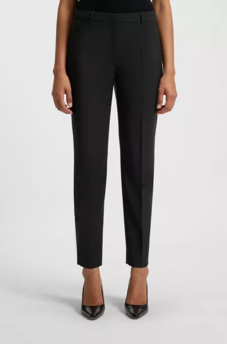 Regular-fit trousers in virgin wool