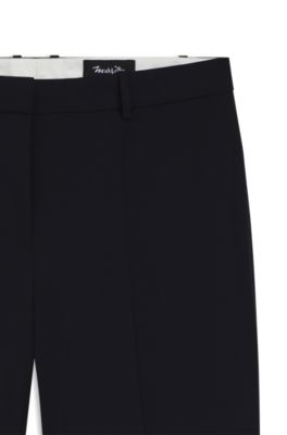 Regular-fit pants in Italian-made virgin wool, Dark Blue