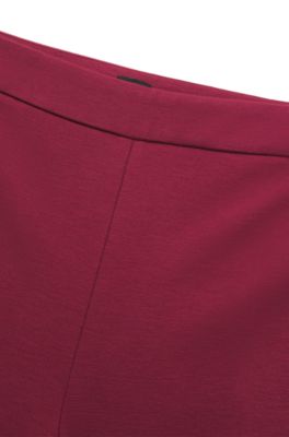 Regular-fit trousers in stretch fabric, Dark Red