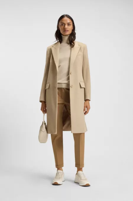 Regular-fit trousers in stretch-cotton twill