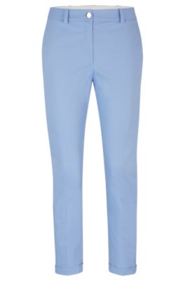 BOSS - Regular-fit trousers in stretch-cotton twill