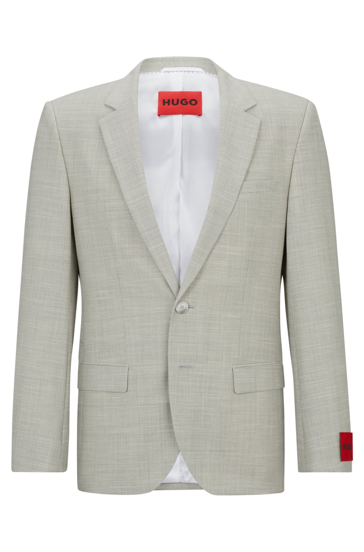 Slim-fit single-breasted jacket in performance fabric