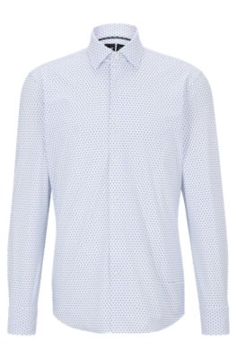 BOSS - Regular-fit shirt in printed performance-stretch jersey