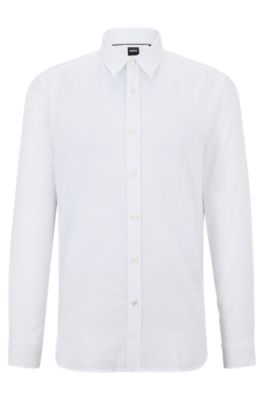 Boss linen clearance shirt