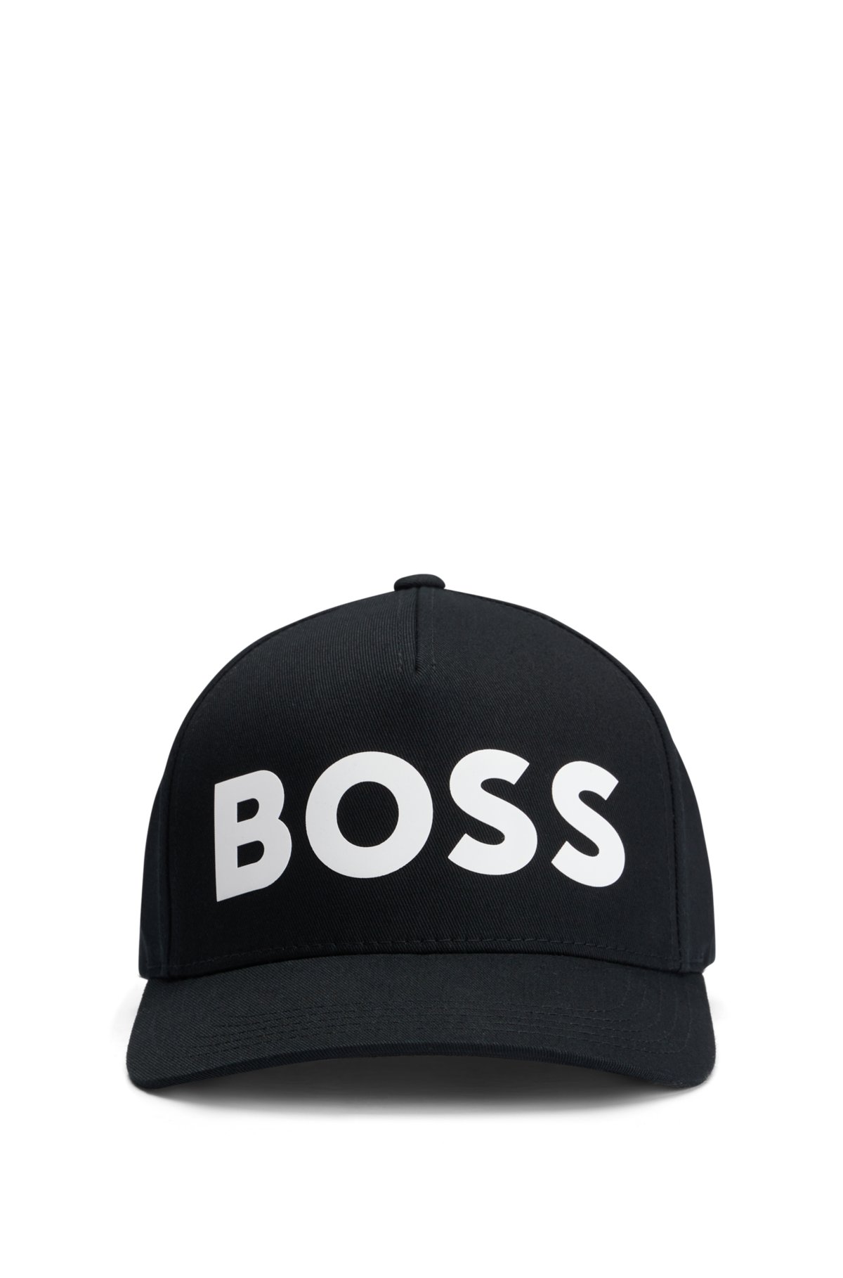 BOSS and with signature cap tape - Cotton-piqué contrast logo