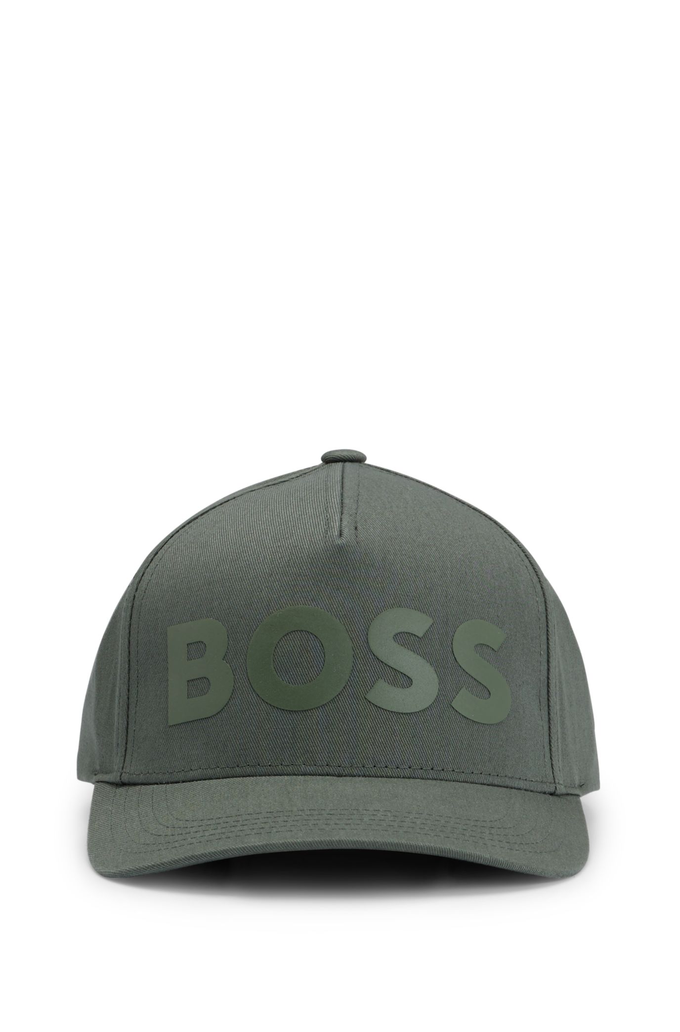 BOSS Cotton piqu cap with contrast logo and signature tape