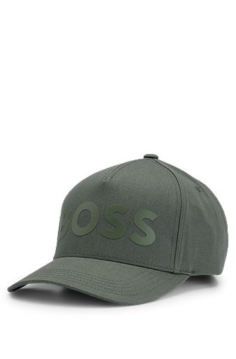 Cotton-piqué cap with contrast logo and signature tape, Light Green