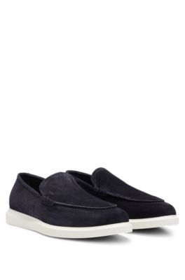 Hugo boss shop mens suede loafers