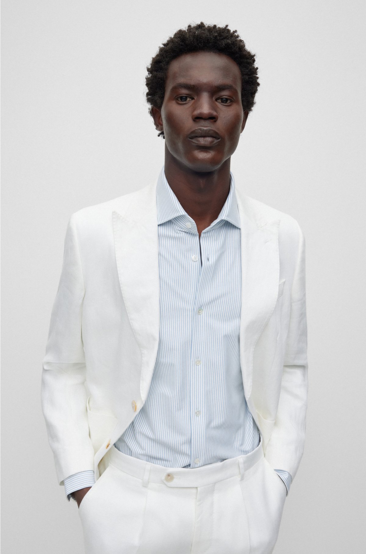 Slim-fit shirt in a cotton blend