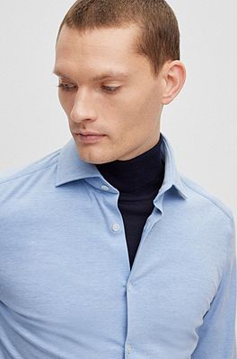 Slim-fit in BOSS cotton blend shirt - a