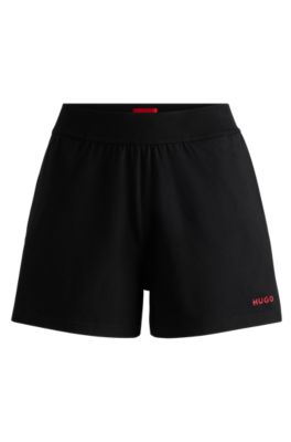 Hugo Relaxed Fit Shorts With Silicone Print Logo