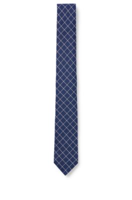 BOSS - Italian-made bow tie in silk jacquard