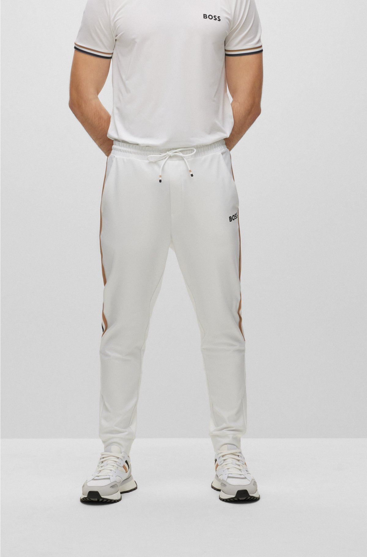 Polyester Active Track Suit With Side Stripes