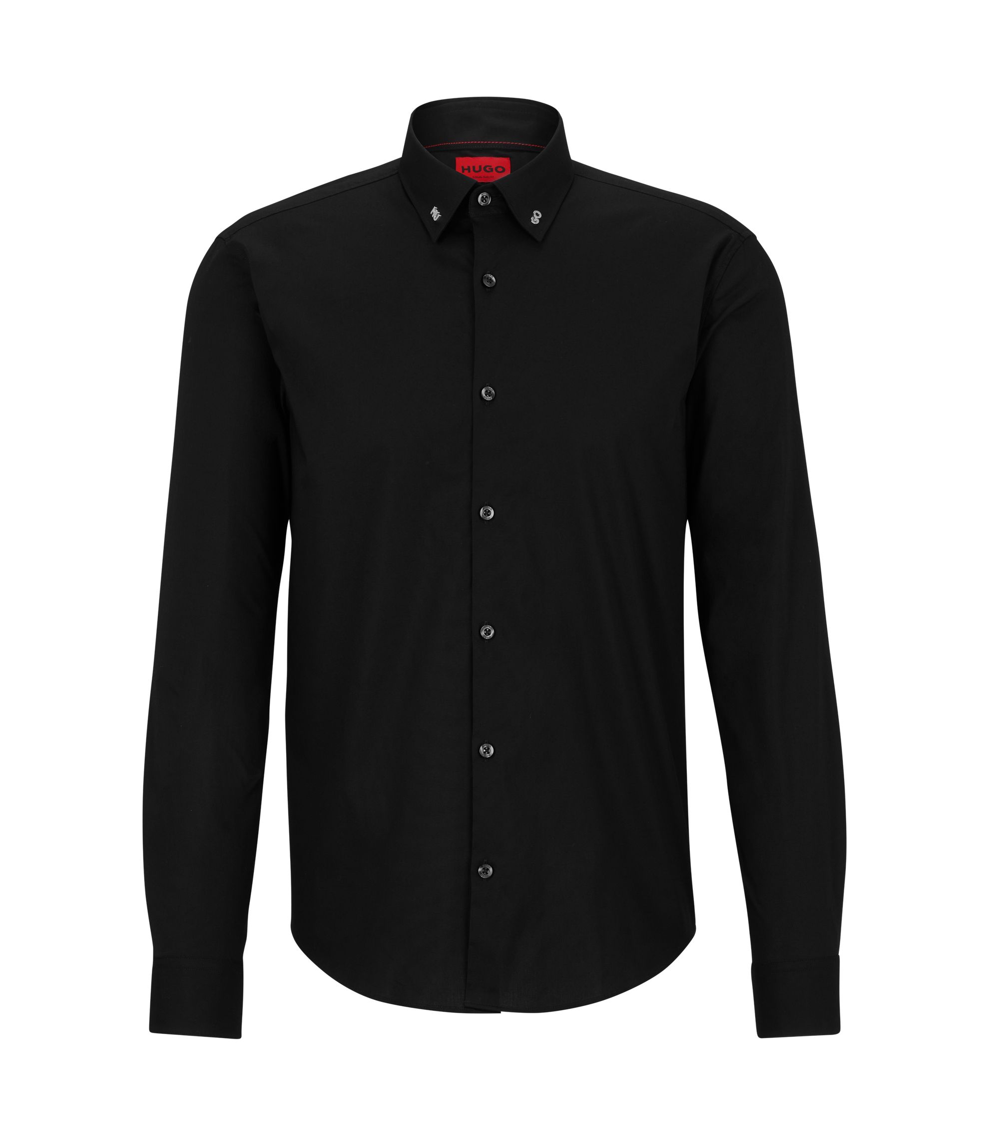 HUGO BOSS スリムフィット ブラックシャツ L HUGO - スリムフィット