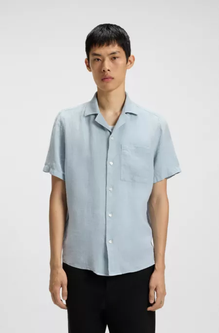 Relaxed-fit multi-occasional shirt in linen