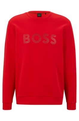 hugo boss sweatshirt red logo
