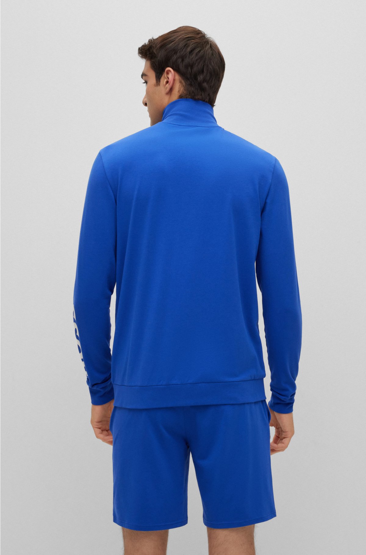 BOSS - Stretch-cotton contrast logos with pajamas