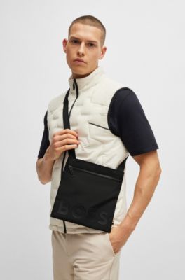 Logo envelope bag in structured , Black